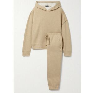Rails Nico Kingston Set Cotton Blend Jersey Hoodie And Track Pants Camel XS & S